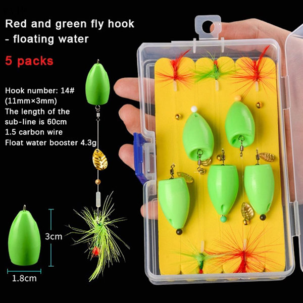 5 pakkausta/laatikko set kalastusuistimet STYLE 2 FLOOAT STYLE 2 Style 2 float