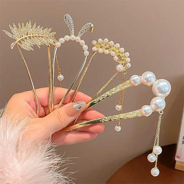 Pearl Hairpin Pearl Pendant Hairclip STYLE 7 STYLE 7 Style 7