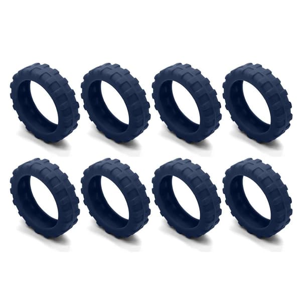 8 delar/set Skydd för resväskhjul Black 8Pcs-8Pcs