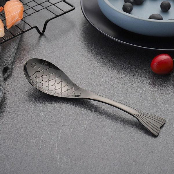 Dessertske Forgyldt ske SORT S Black S