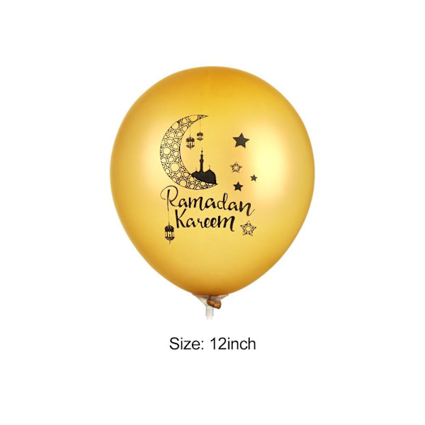 10 stk Eid Mubarak Ramadan Balloner Latex Balloner SORT