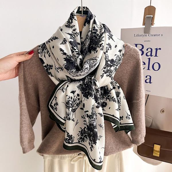 Strandsjal 90x90cm Sidenscarf 4 4 4