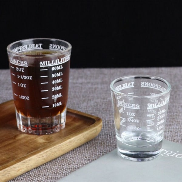 Espresso Shot Glas Shot Glas Målebæger SORT 45ML 45ML black 45ml-45ml