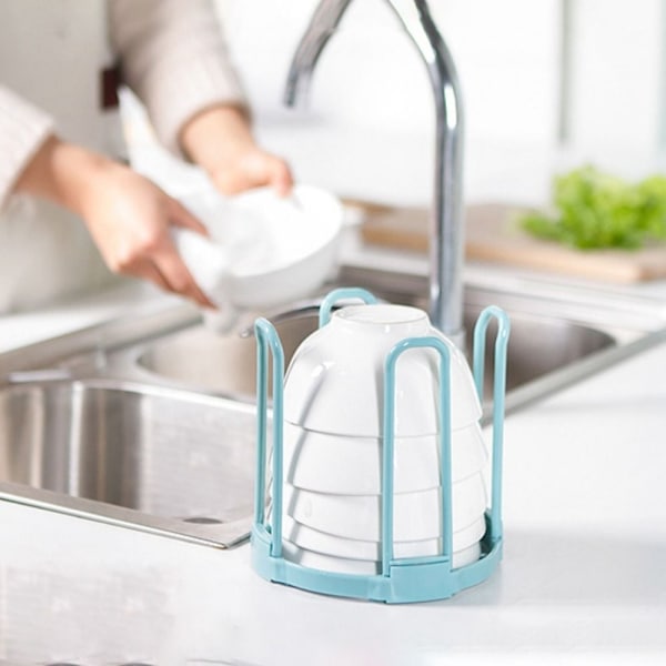 Skål Oppbevaringsstativ Dreneringsstativ HVIT White
