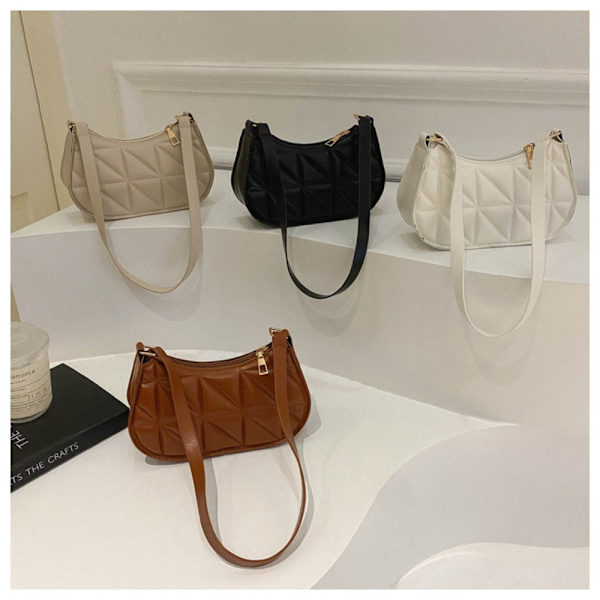 Mode Läder Axelväska Enkel Underarm Bag KHAKI Khaki