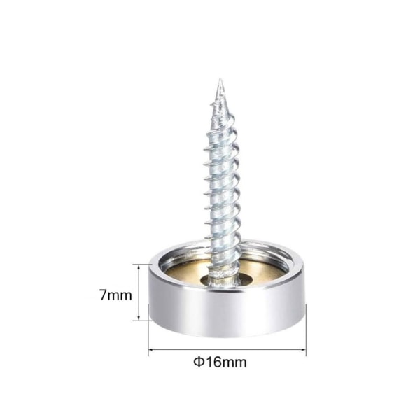 8 Stk Speilskruer Dekorhette 22MM 22mm