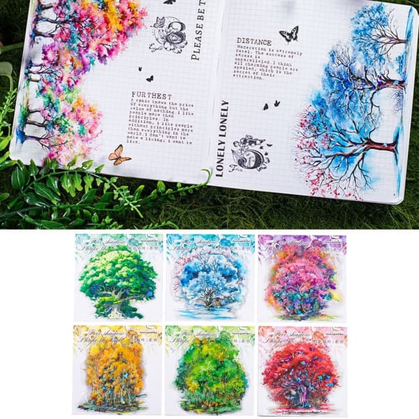 10 kpl/pakkaus laserpuutarroja Scrapbooking-liimatarra E E