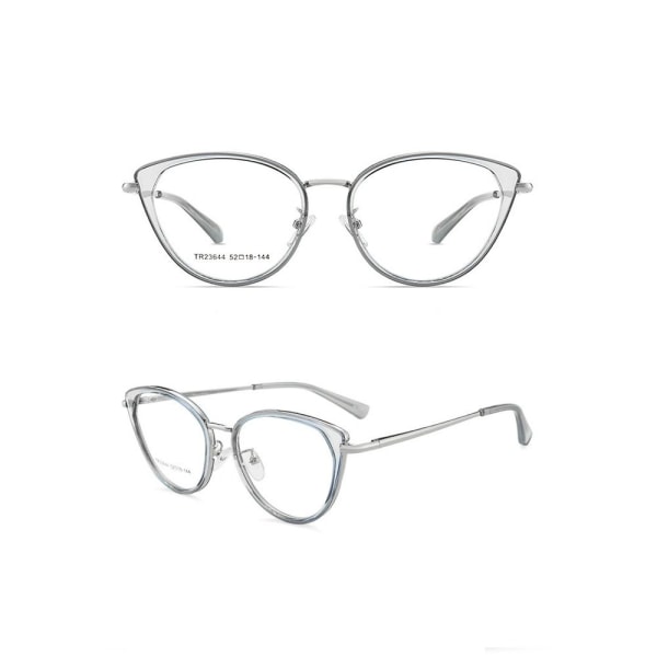 Anti-Blue Light Glasses Cat Eye silmälasit SILVER Silver