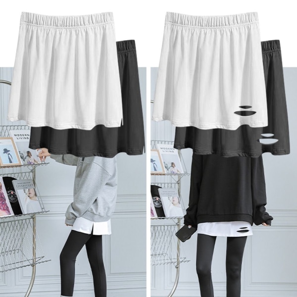 A-Line skjorte Split Flare Hem SORT XLA A Black XLA-A