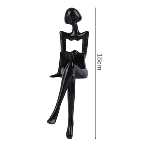 Figur Skulptur Figur Ornament SORT Black