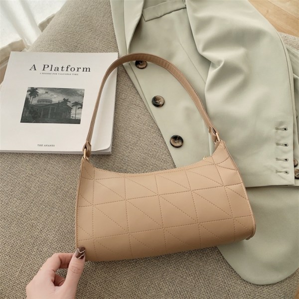PU Läderväska Retro Läder Axelväska KHAKI Khaki