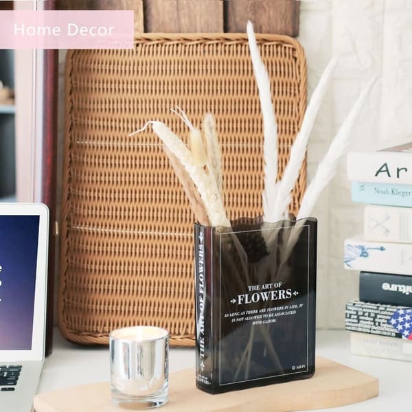 Bog Blomstervase Bogform Vase SORT black