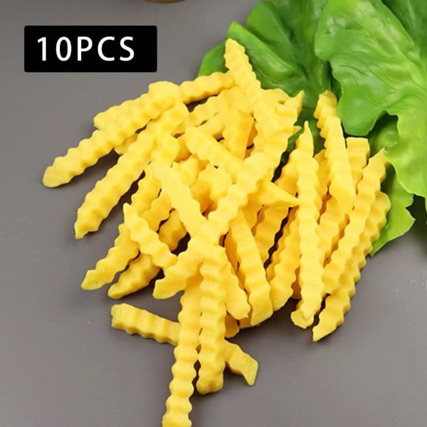 10 stk Fake Chips Modeller Bølgeform Pommes frites modeller 10PCS