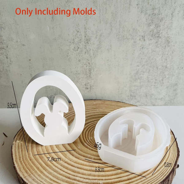 Ontto kanin kynttilän koristelu 3D- mould 3 3 3