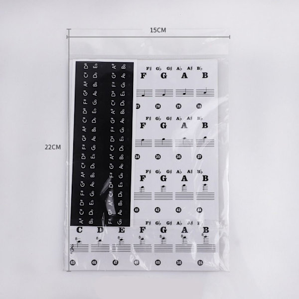 Piano Keyboard Stickers Piano Spectrum Sticker Symbol B B B