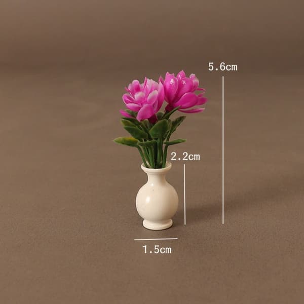 Dukkehus Miniatyr Plast Simulering Vase 2 2 2