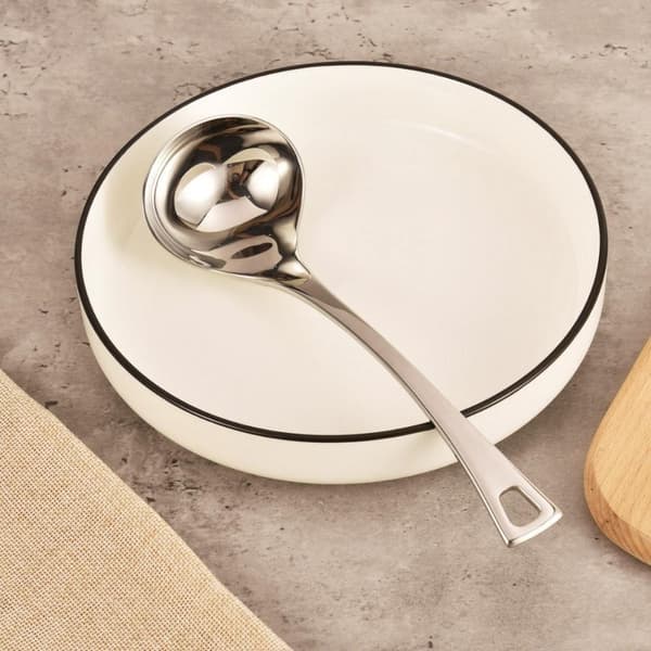 Suppeøse med hull, serveringsskje, dørslag Colander