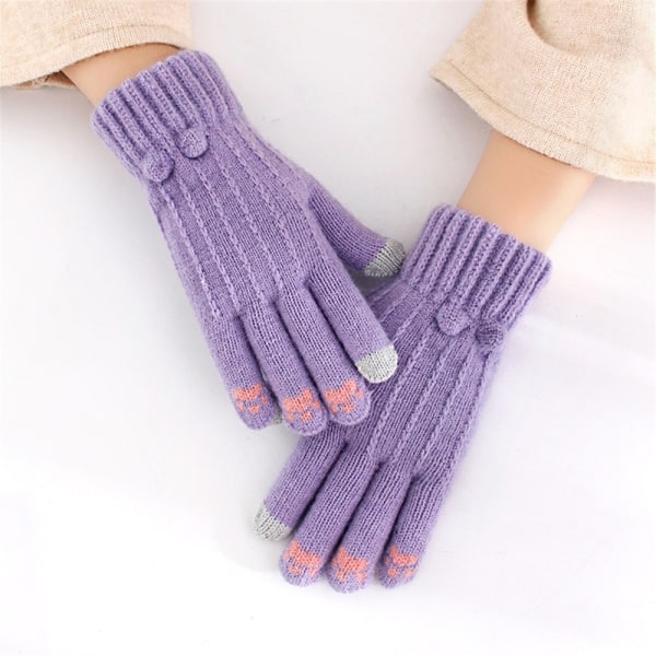 Strikkede uldne handsker Ride Split Finger Handsker C C C
