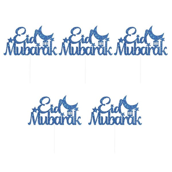 5 stk Eid Mubarak Baketopper til cupcakes C C