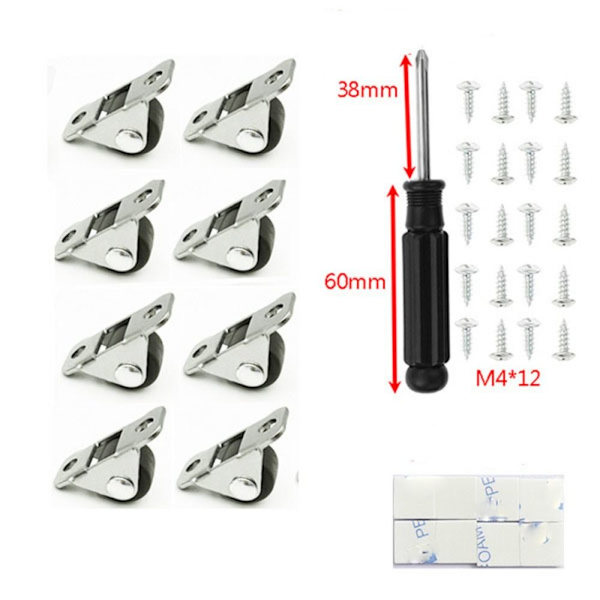 Raka hjul Möbelhjul BRUN 8ST/ SET 8ST/ SET Brown 8Pcs/set-8Pcs/set