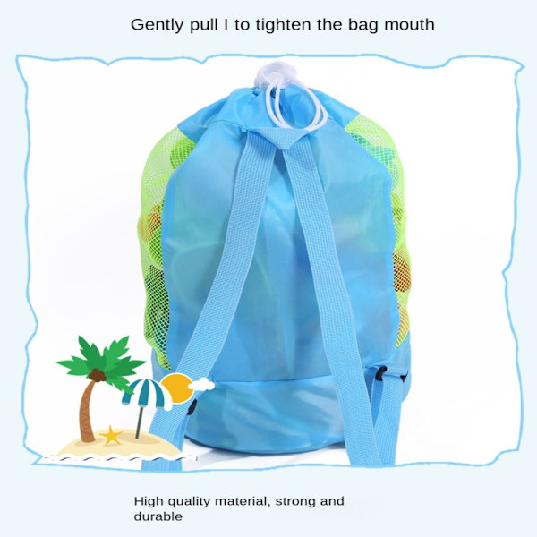 Mesh Bag Toy Organizer BLÅ blue