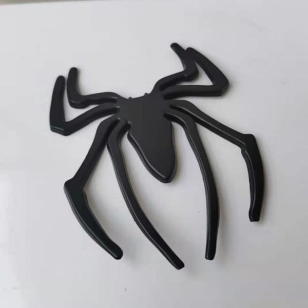 4stk 3D Edderkoppemblem Bilklistremerke Nye Edderkoppemblem SVART Black