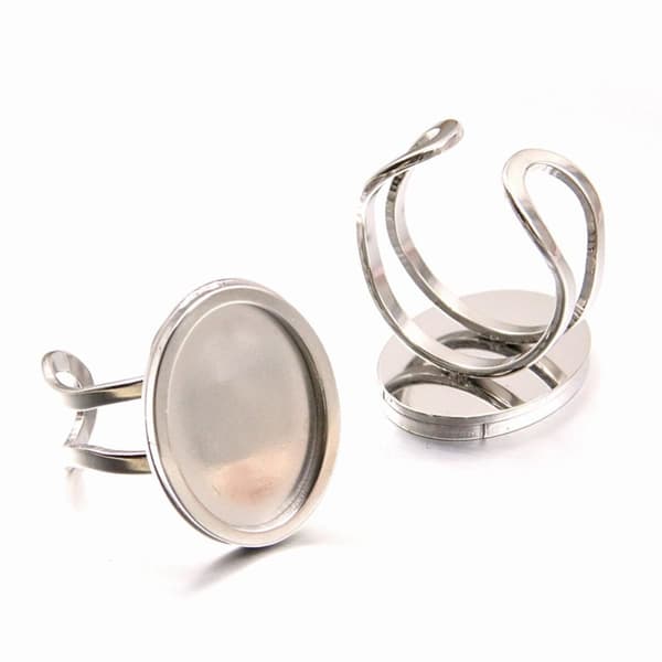 Cabochon Ring Rund Cabochon Ring Ring Bezel Indstillings Emner
