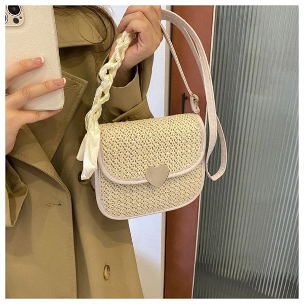 Vävd mångsidig väska Damväska KHAKI khaki