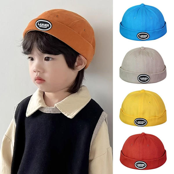 Baby Brimless Hat Hip Hop Caps ORANGE Orange