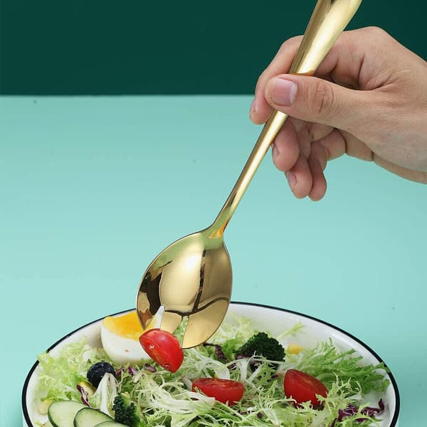 Salladssked Shara Gaffel GULD GAFFEL GAFFEL Gold Fork-Fork