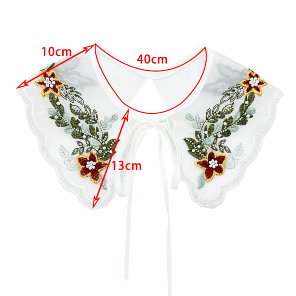 Kvinners blondekrage Dingzhu sjalkrage Front Placket krage