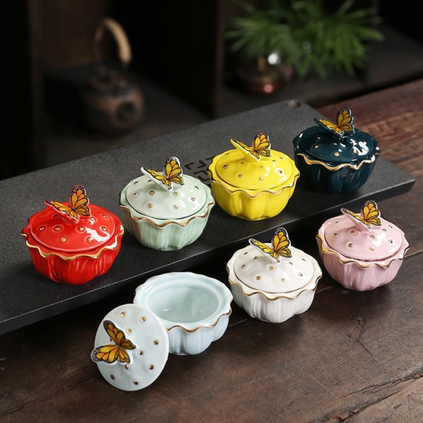 Butterfly Tea Jar keraamiset purkit 4 4 4