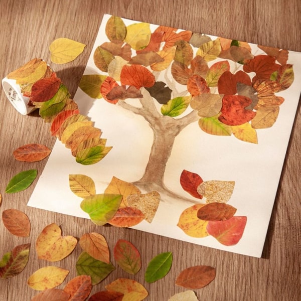 50st/Lövrulle Washi Tape Fallen Leaves Stickers 04 04 04