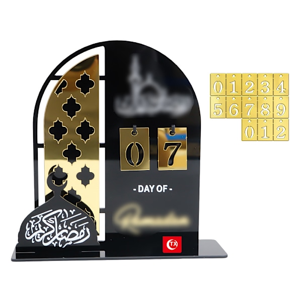 Akryl nedräkningskalender för Eid Mubarak Ramadan Kareen-fest 2025