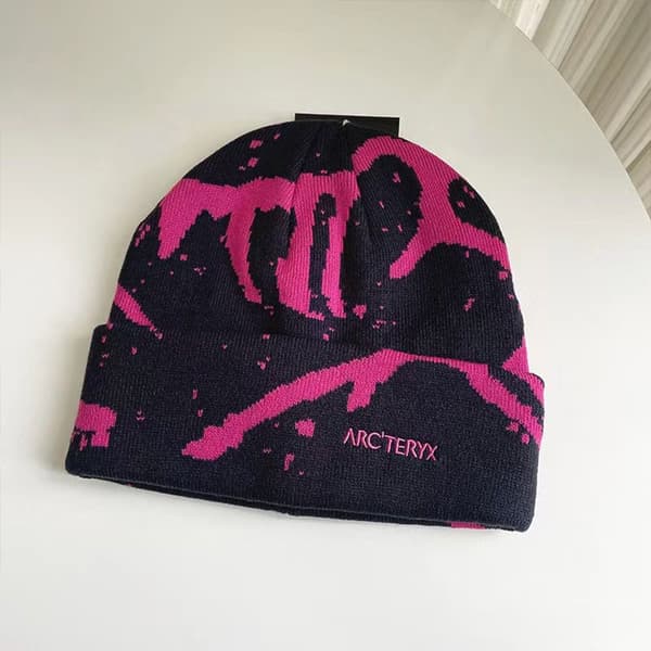 Trådstickad mössa Hip-hop stil mössa VIT White