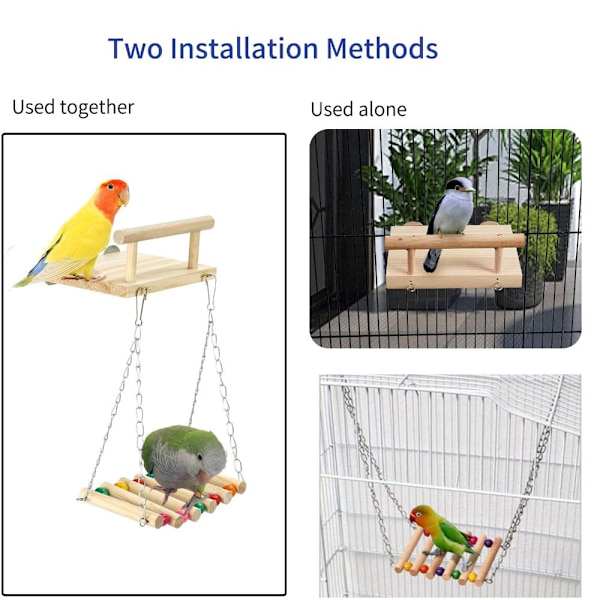 Bird Swing Lelut Parrot Perch Stand Riippumatto Bed