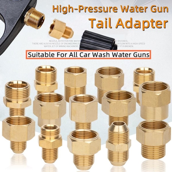 1 stk. slangestik han-hun-adapter F22 TO M3/8(S) F22 TO F22 to M3/8(S)