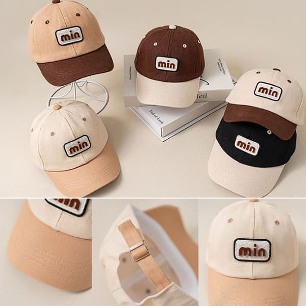 Baseballcaps for barn, peaked caps, SVART black