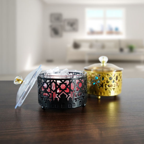 Ramadan Matbricka Eid Snacks Förvaringsbricka GULD B B