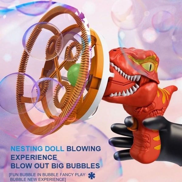 Blæsemaskine med Dinosaur-Motiv - Automatisk Blæsemaskine GRØN green