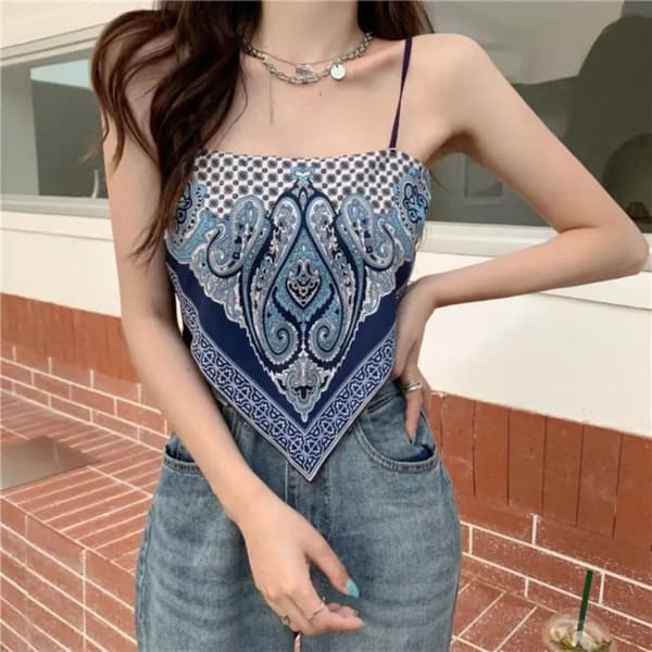 Camisole Trekantstørklæde BLÅ Blue