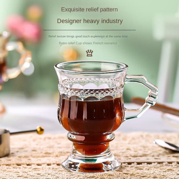Mugg i glas för te och kaffe TRANSPARENT transparent