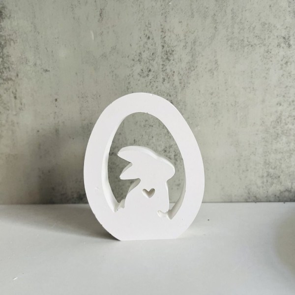 Hule kaninlysdekoration 3D hjertekaninform 2 2 2