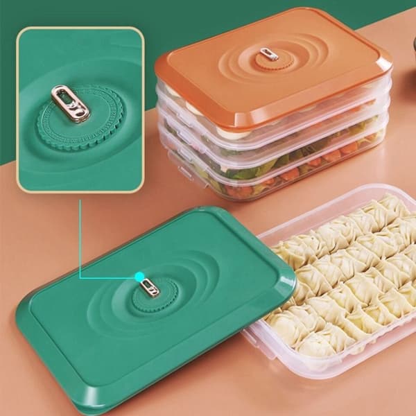 Opbevaringsboks Dumplingboks GRØN 1 LAG 1 LAG Green 1 Layer-1 Layer