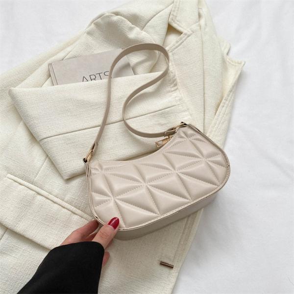 Mode Läder Axelväska Enkel Underarm Bag KHAKI Khaki