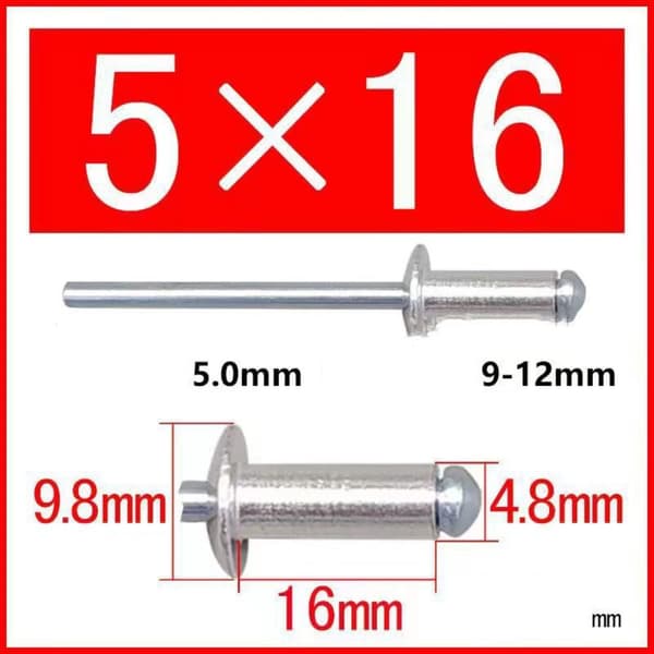 50 STK. Blindnitter Blind Pro Nitter Træknitter 50PCS