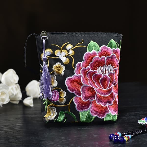 Axelväska i etnisk stil broderad crossbody-väska E E E