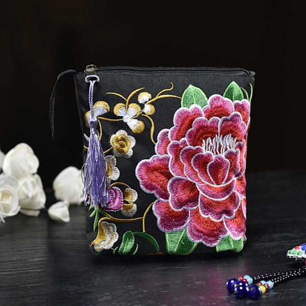 Axelväska i etnisk stil Broderi Crossbody-väska A A A