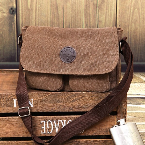 Herr Crossbody Väskor Axelväska KAFFE Coffee
