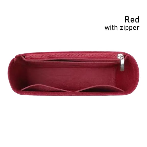 1kpl Insert Bag Linner Laukku PUNAINEN VETOKOLLA PUNAINEN Vetoketjulla red with zipper